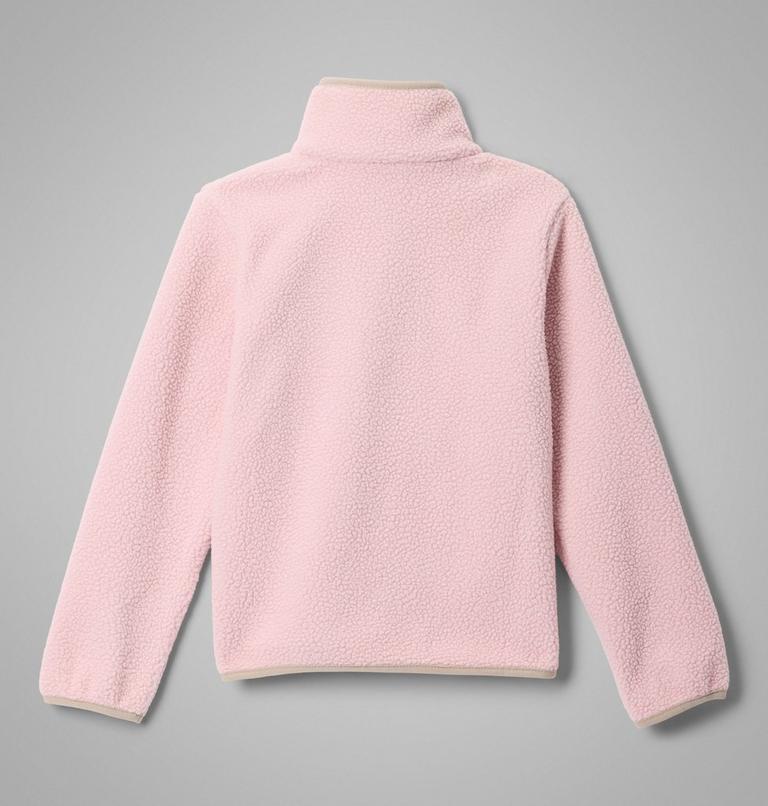 Youth Helvetia II Sherpa Half Snap Fleece, Color: Pink Agate, Peppercorn, image 2