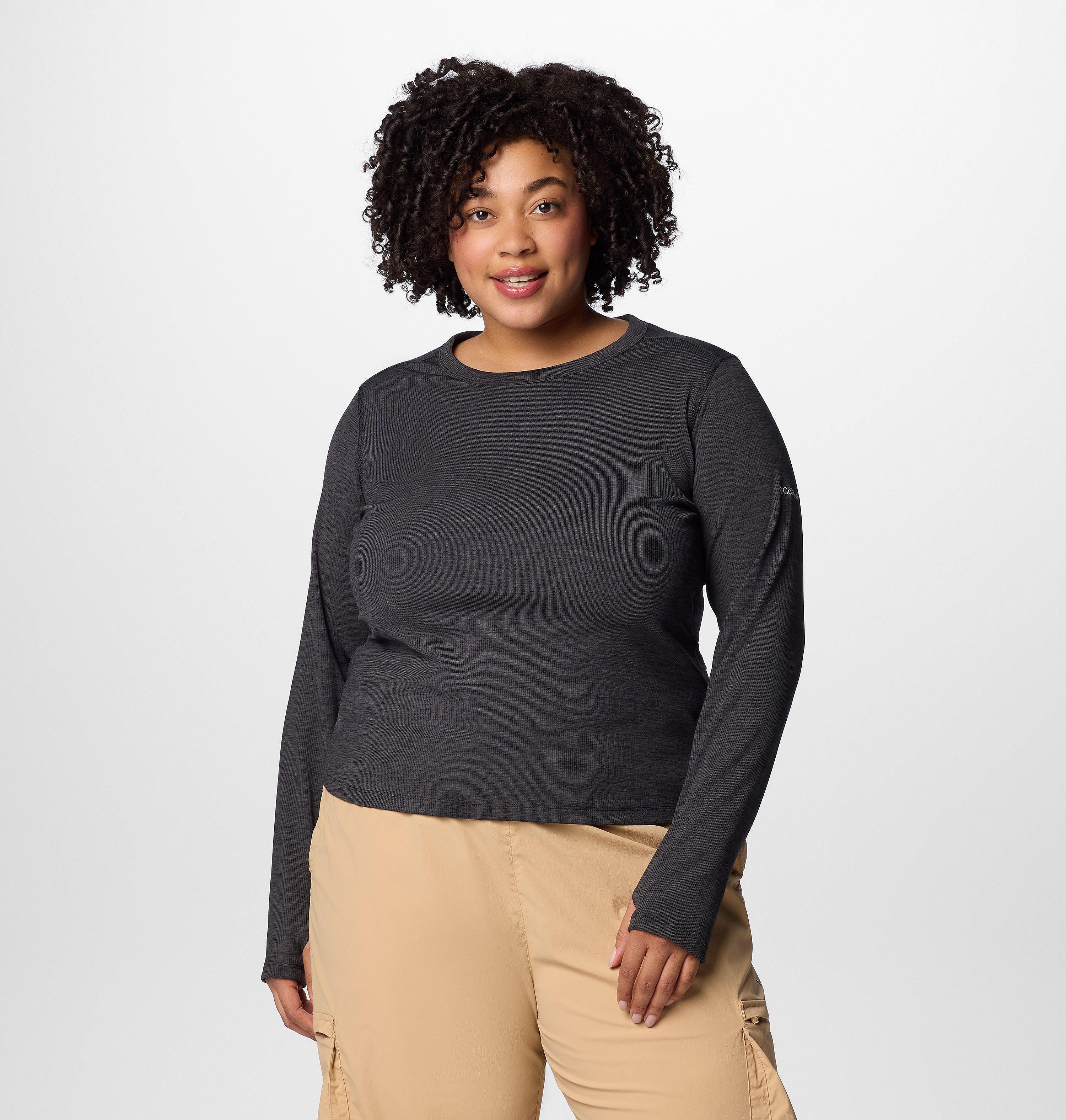 Women's Boundless Days Knit Crew Long Sleeve - Plus Size 1