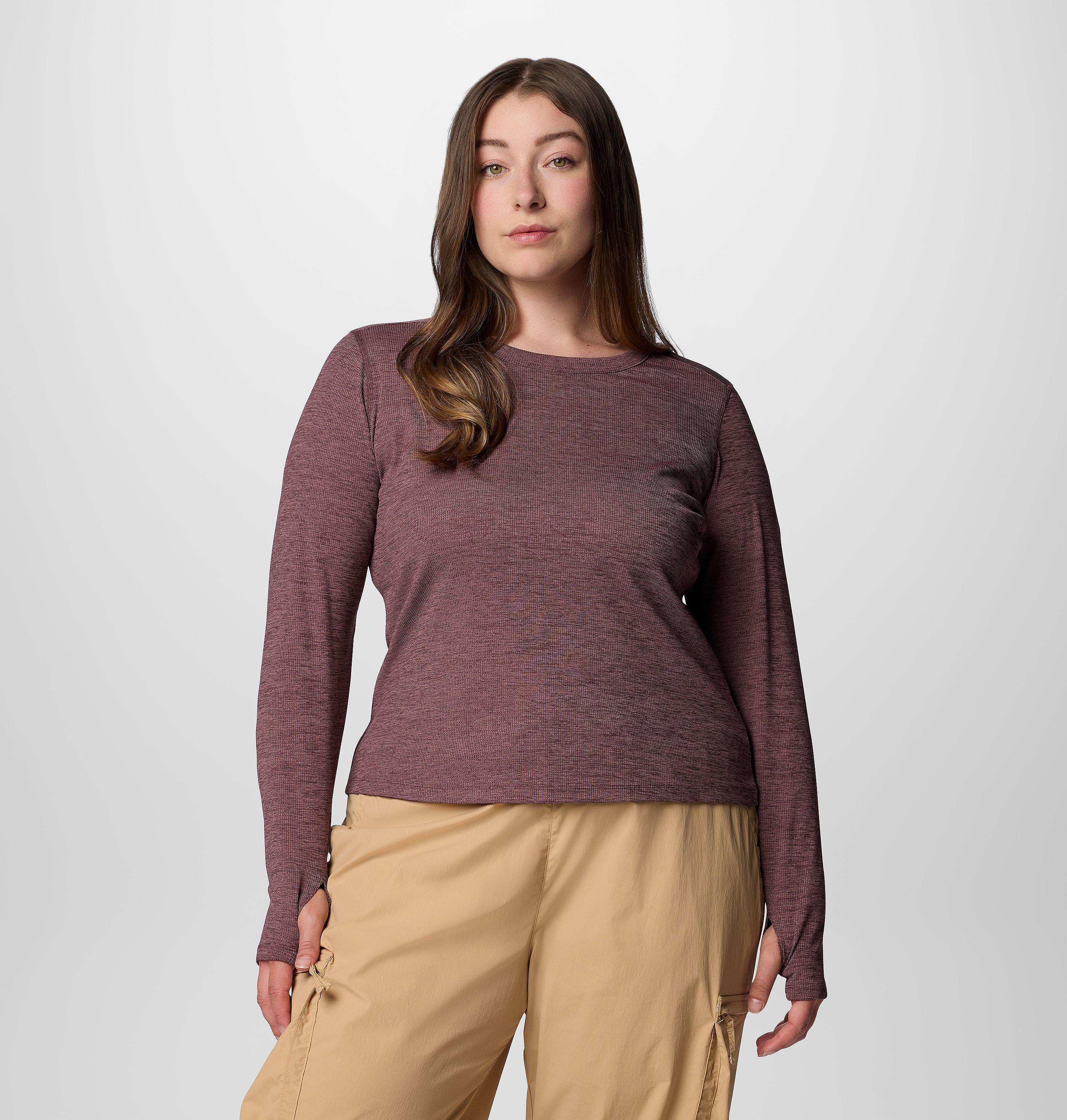 Women's Boundless Days Knit Crew Long Sleeve - Plus Size 1