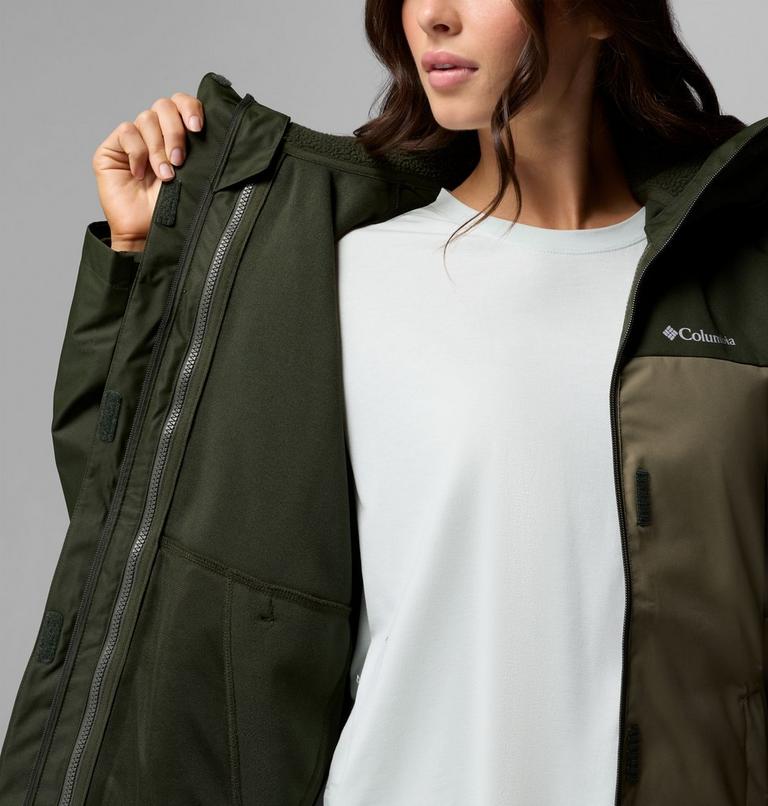 Women's Hikebound II Interchange Jacket, Color: Greenscape, Stone Green, image 7