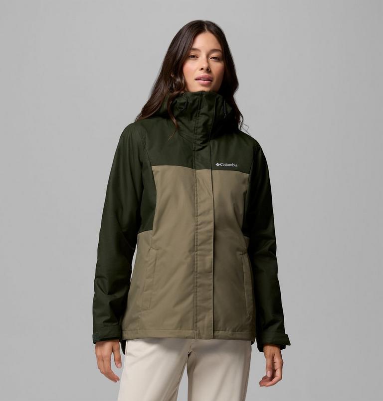 Women's Hikebound II Interchange Jacket, Color: Greenscape, Stone Green, image 1