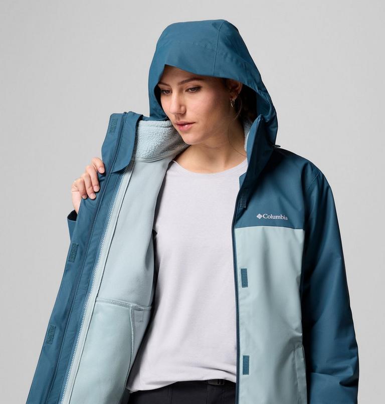Women's Hikebound II 3-In-1 Waterproof Jacket, Color: Everblue, Crushed Blue, image 7