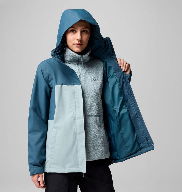 Women's Hikebound II 3-In-1 Waterproof Jacket, Color: Everblue, Crushed Blue, image 8