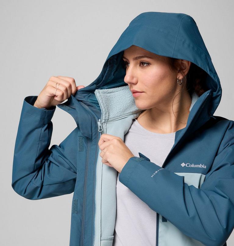 Women's Hikebound II 3-In-1 Waterproof Jacket, Color: Everblue, Crushed Blue, image 9