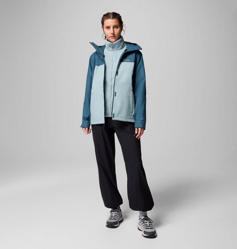 Women's Hikebound II 3-In-1 Waterproof Jacket, Color: Everblue, Crushed Blue, image 2