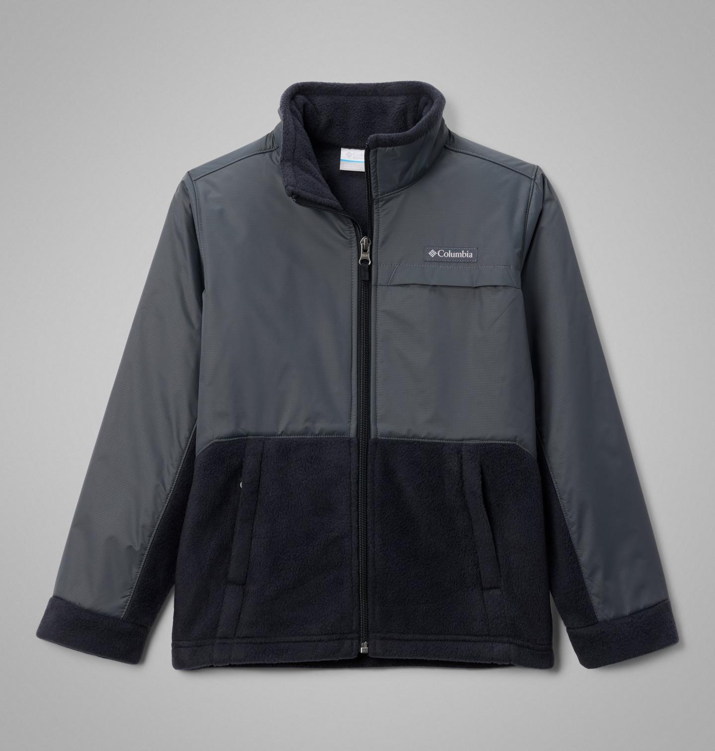 Куртка Columbia Steens Mt II Overlay Fleece Jacket для мальчиков, цвет: Чёрный / Grill — фото 1