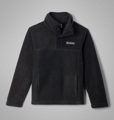 Youth Steens Mountain II Half Snap Fleece, Color: Black, image 9