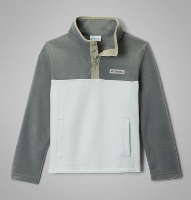 Youth Steens Mountain II Half Snap Fleece, Color: Tea Light, Sedona Sage, Safari, image 5
