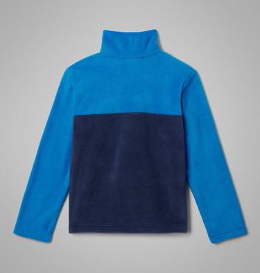 Youth Steens Mountain II Half Snap Fleece, Color: Collegiate Navy, Bright Indigo, image 12