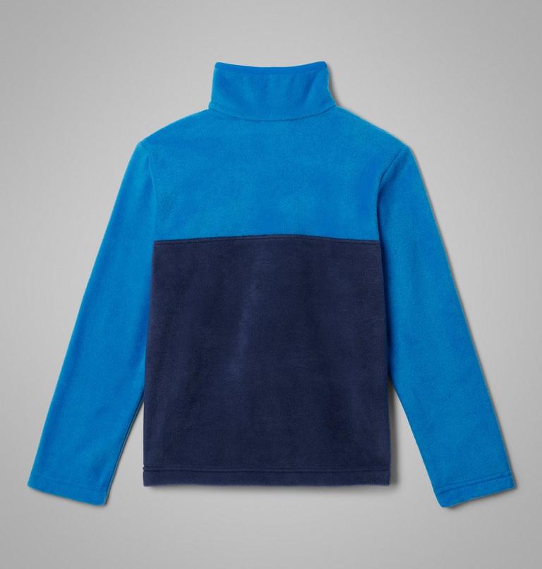 Forro polar con cierre medio a presión Steens Mountain II para jóvenes, Color: Collegiate Navy, Bright Indigo, image 2