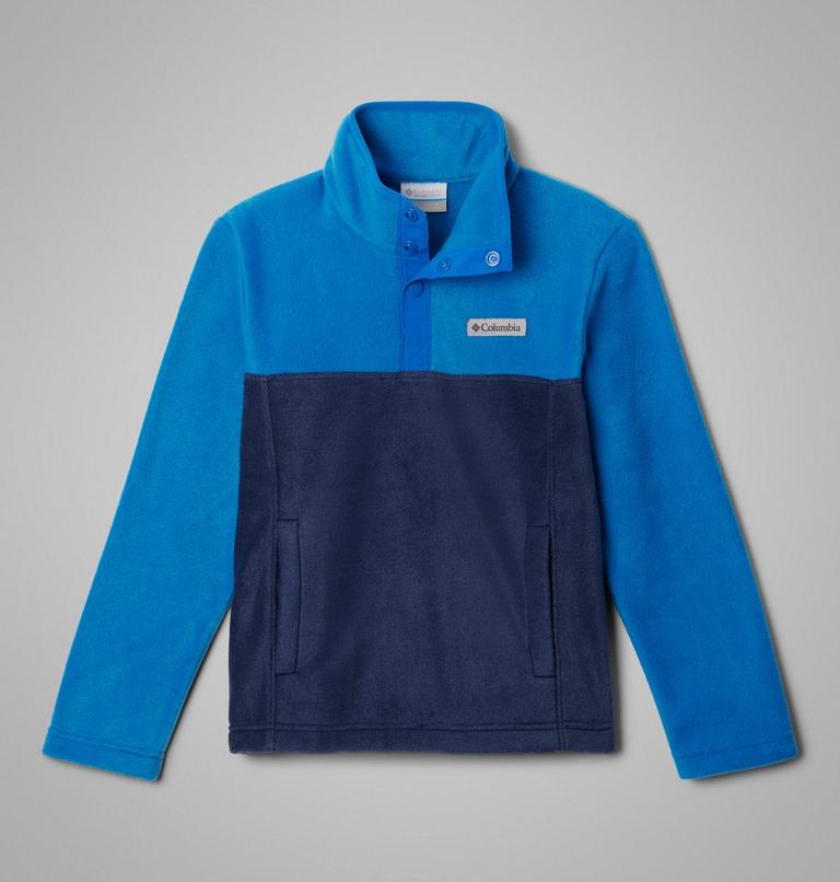 Forro polar con cierre medio a presión Steens Mountain II para jóvenes, Color: Collegiate Navy, Bright Indigo, image 1