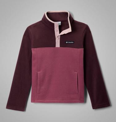Youth Steens Mountain II Half Snap Fleece, Color: Antique Mauve, Moonvista, Mineral Pink, image 9