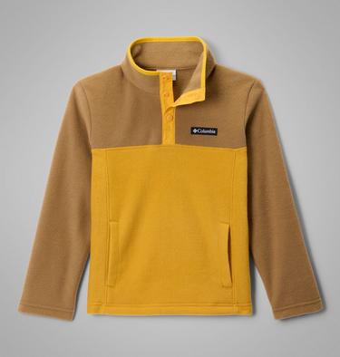 Youth Steens Mountain II Half Snap Fleece, Color: Squash, Delta, Stinger, image 7