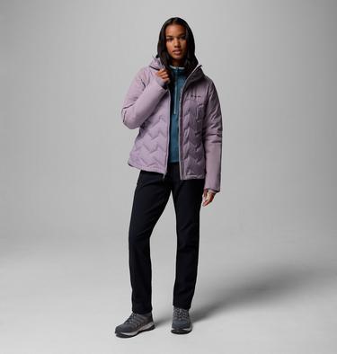 Women's Grand Trek III Waterproof Hooded Down Jacket, Color: Shale Purple, image 2