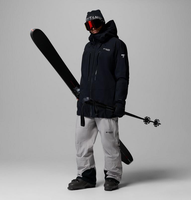 Men's Platinum Peak II 3L Waterproof Ski Trousers, Color: Flint Grey, Black, image 2