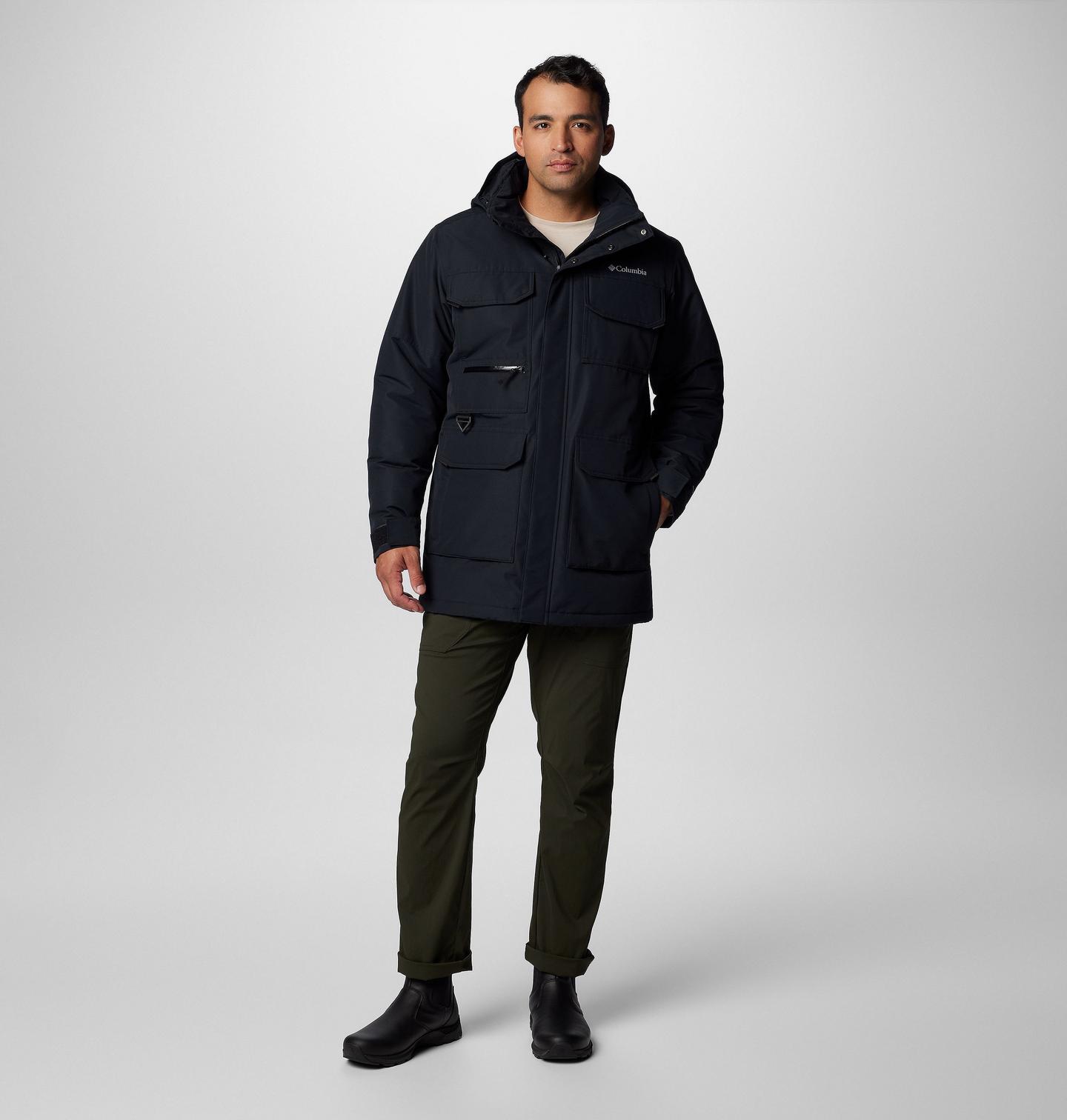 Мужская куртка Columbia Landroamer II Parka - Tall, цвет: Чёрный — фото 3
