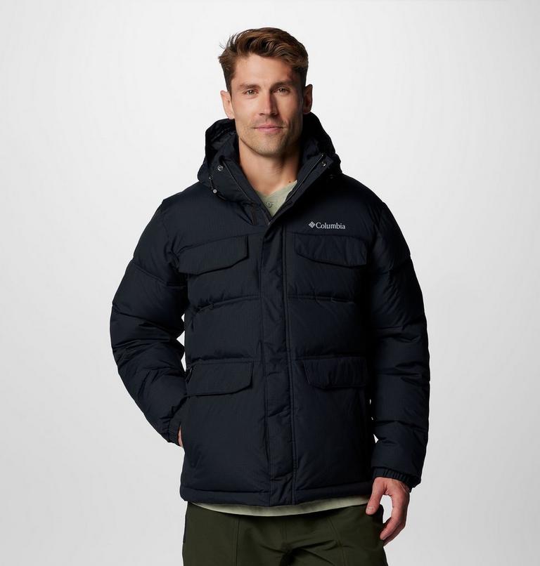 Men's Landroamer Hooded Puffer Jacket, Color: Black, image 1