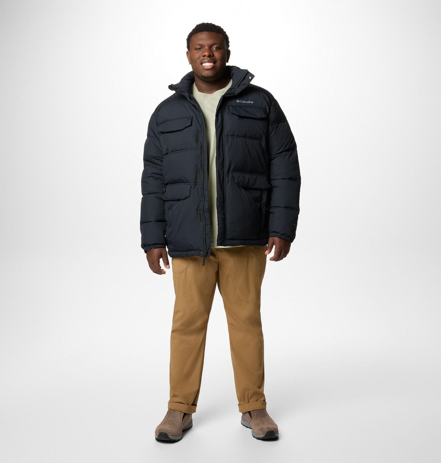 Мужская куртка Columbia Landroamer Puffer Jacket - Big, цвет: Чёрный — фото 2