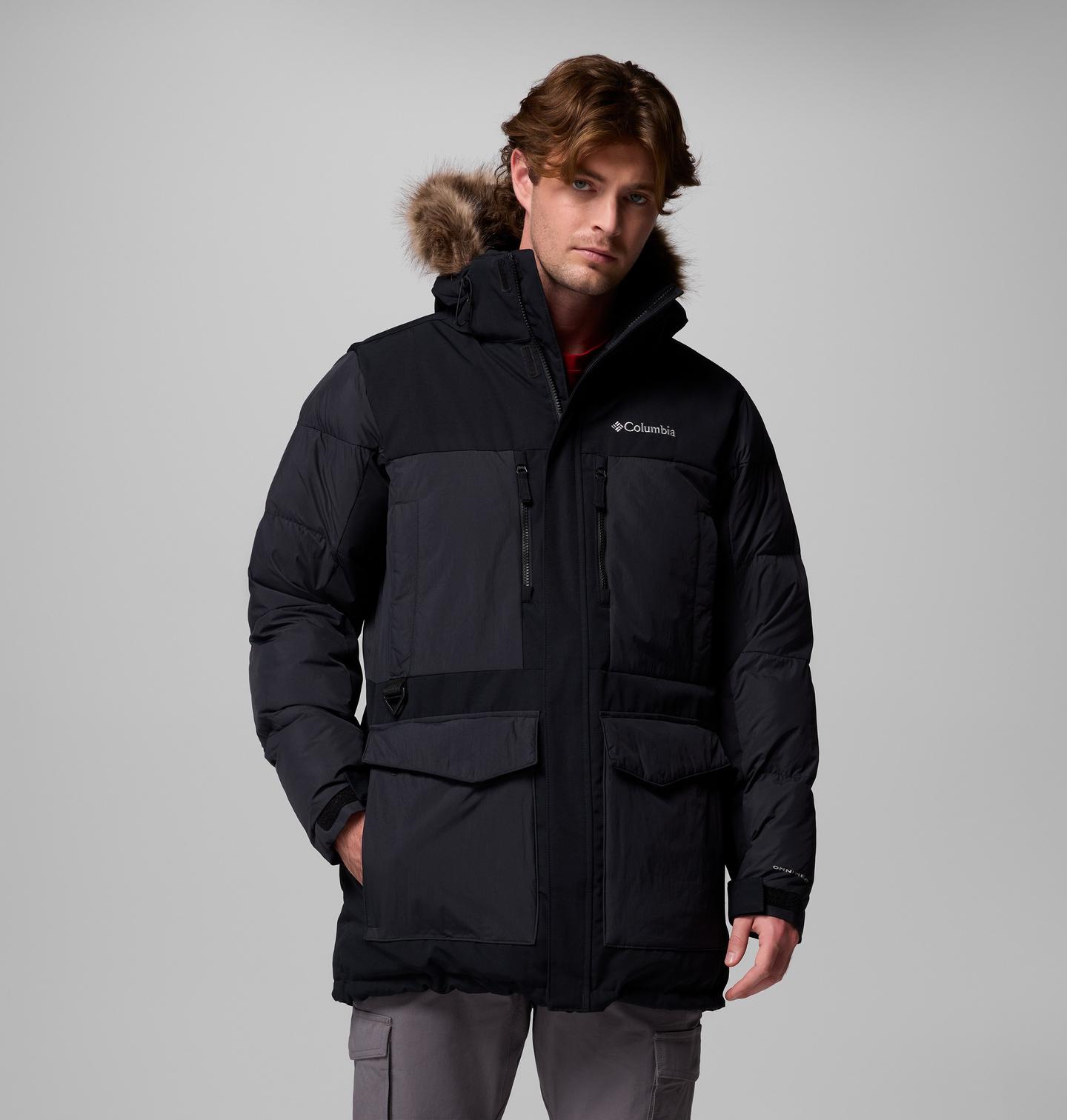 Мужская куртка Columbia Marquam Peak Fusion II Parka - Tall, цвет: Чёрный — фото 1