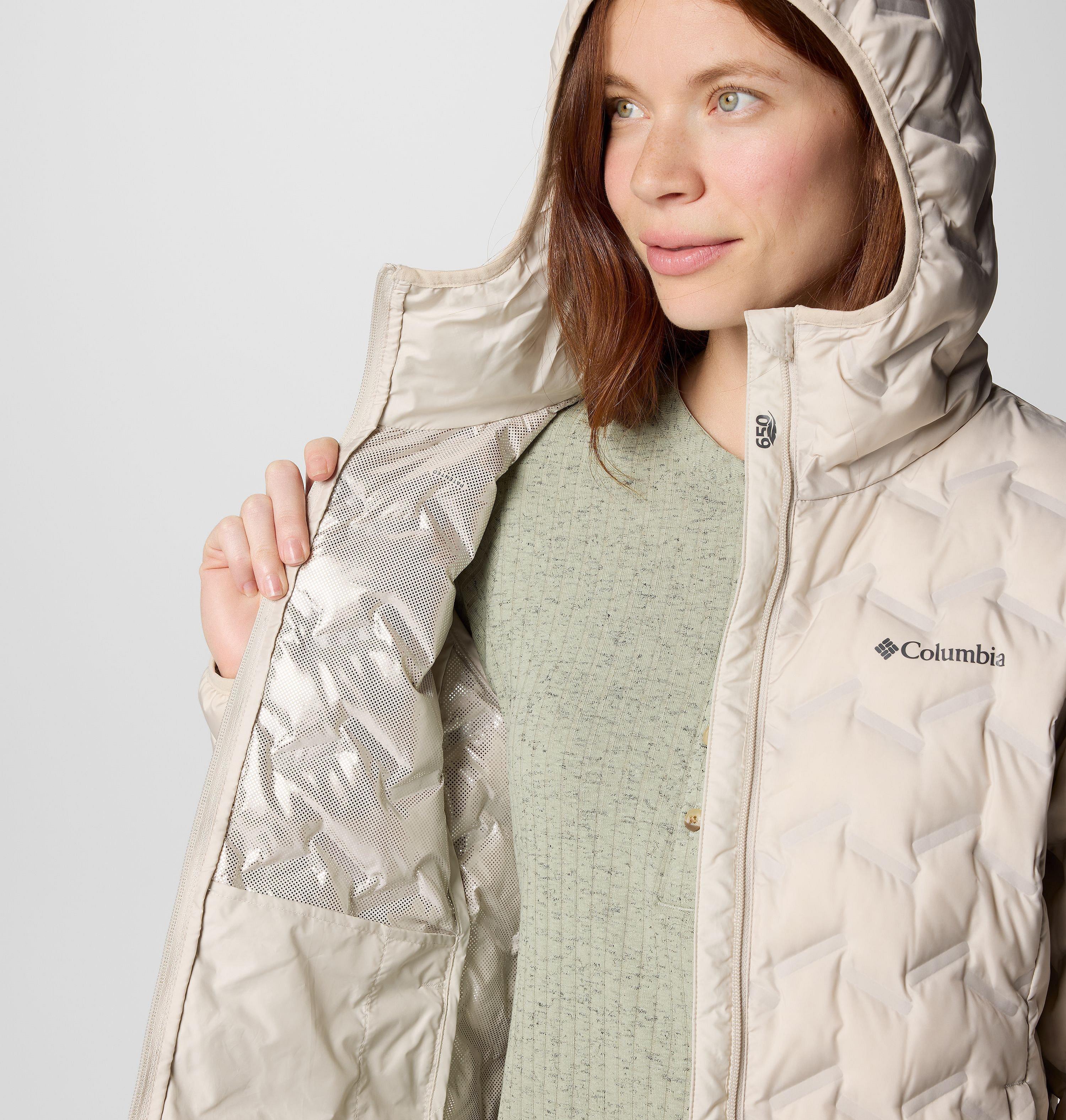 Women's Delta Ridge II Long Hooded Down Jacket 6