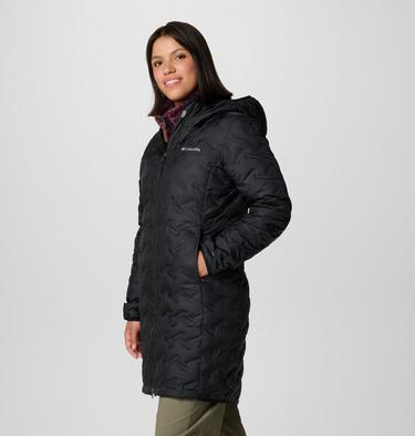 Women's Delta Ridge II Hooded Long Down Puffer, Color: Black, image 12