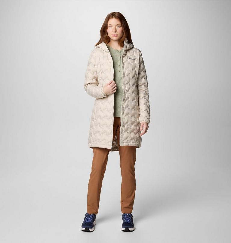 Women's Delta Ridge II Hooded Long Down Puffer, Color: Dark Stone, image 3