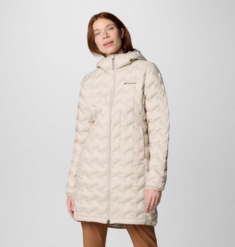 Women's Delta Ridge II Hooded Long Down Puffer, Color: Dark Stone, image 1