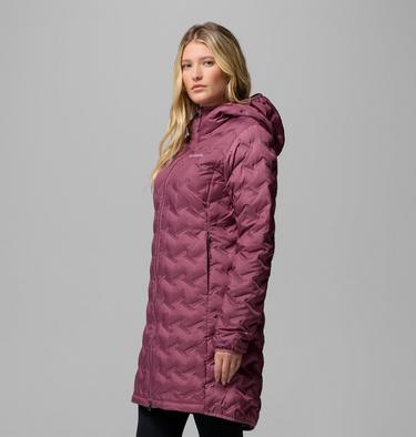 Women's Delta Ridge II Hooded Long Down Puffer, Color: Antique Mauve, image 4