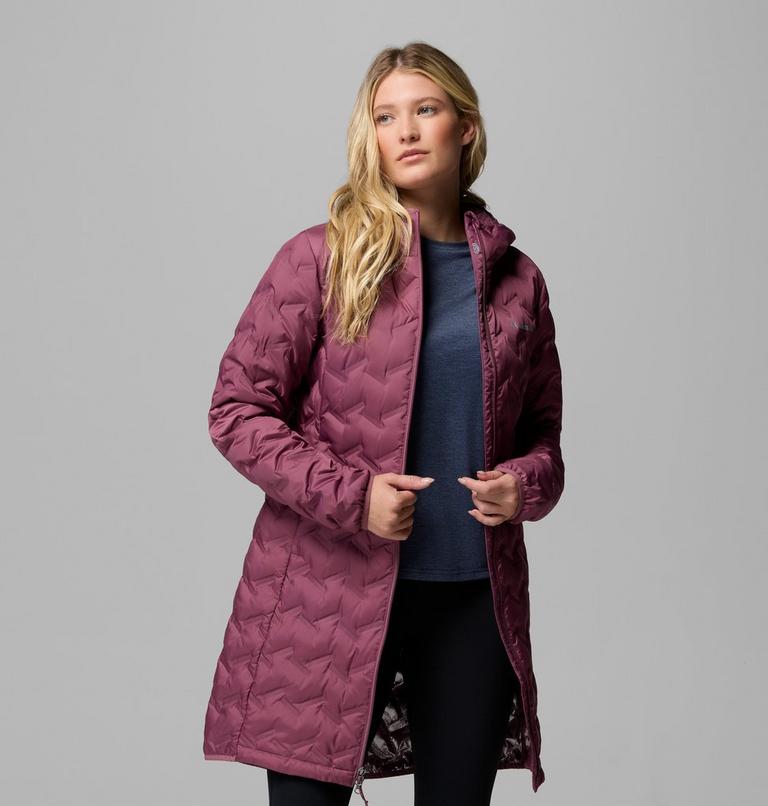 Women's Delta Ridge II Hooded Long Down Puffer, Color: Antique Mauve, image 5