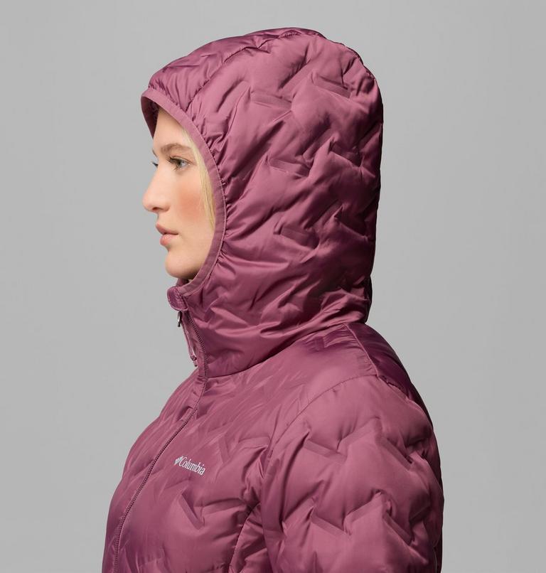 Women's Delta Ridge II Hooded Long Down Puffer, Color: Antique Mauve, image 8