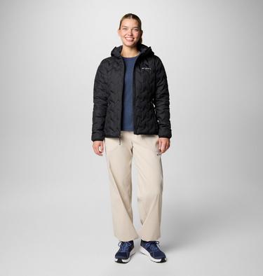 Women's Delta Ridge II Down Hooded Jacket, Color: Black, image 11