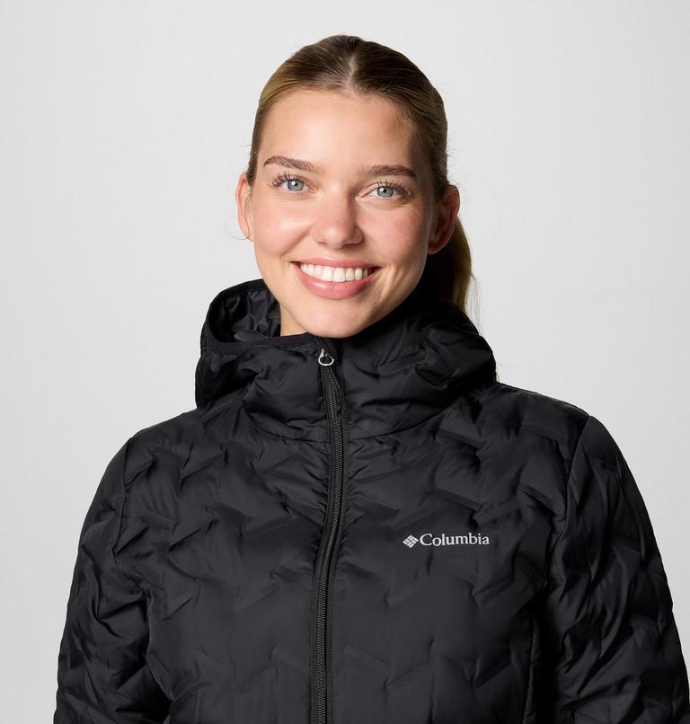 Women's Delta Ridge II Down Hooded Jacket, Color: Black, image 5