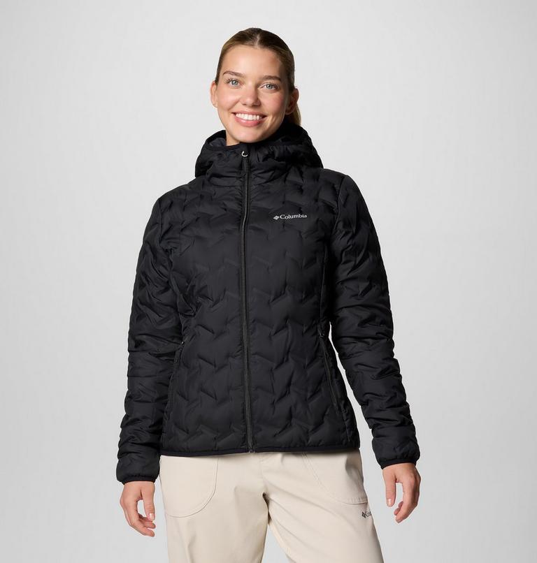Women's Delta Ridge II Down Hooded Jacket, Color: Black, image 1