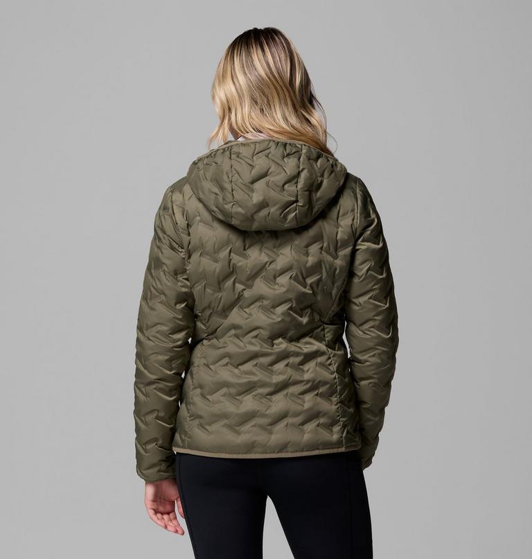 Women's Delta Ridge II Down Hooded Jacket, Color: Stone Green, image 3