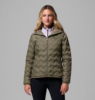 Women's Delta Ridge II Down Hooded Jacket, Color: Stone Green, image 7