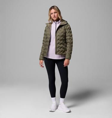 Women's Delta Ridge II Down Hooded Jacket, Color: Stone Green, image 8
