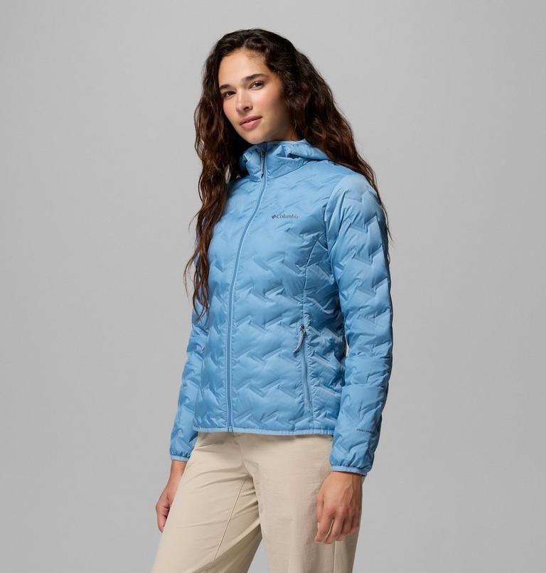 Women's Delta Ridge II Down Hooded Jacket, Color: Rainy Day, image 4