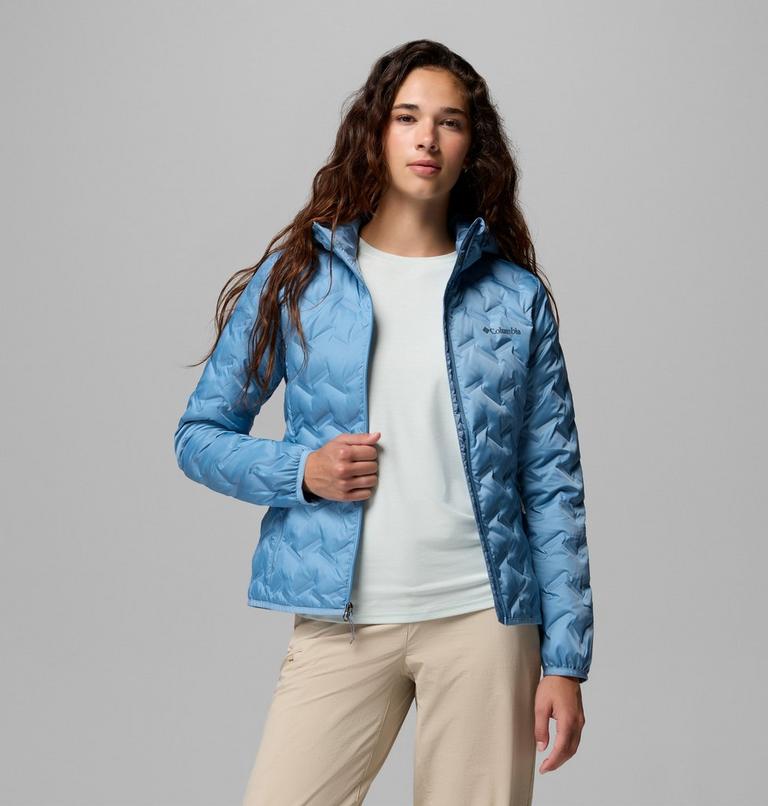 Women's Delta Ridge II Down Hooded Jacket, Color: Rainy Day, image 5