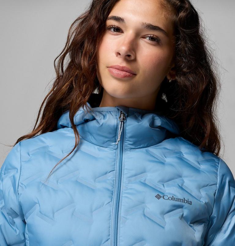 Women's Delta Ridge II Down Hooded Jacket, Color: Rainy Day, image 7