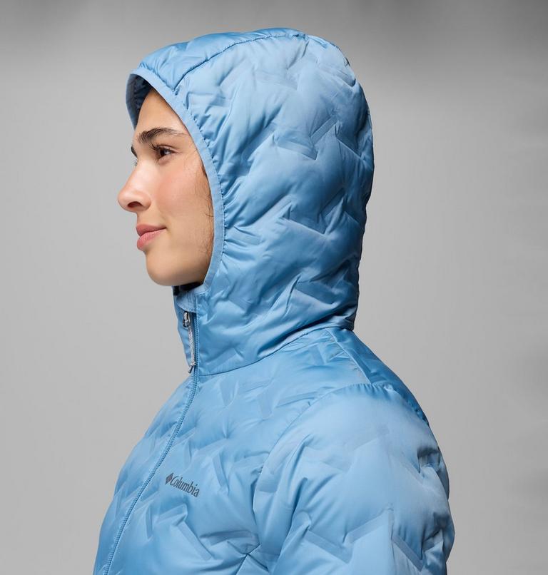 Women's Delta Ridge II Down Hooded Jacket, Color: Rainy Day, image 8