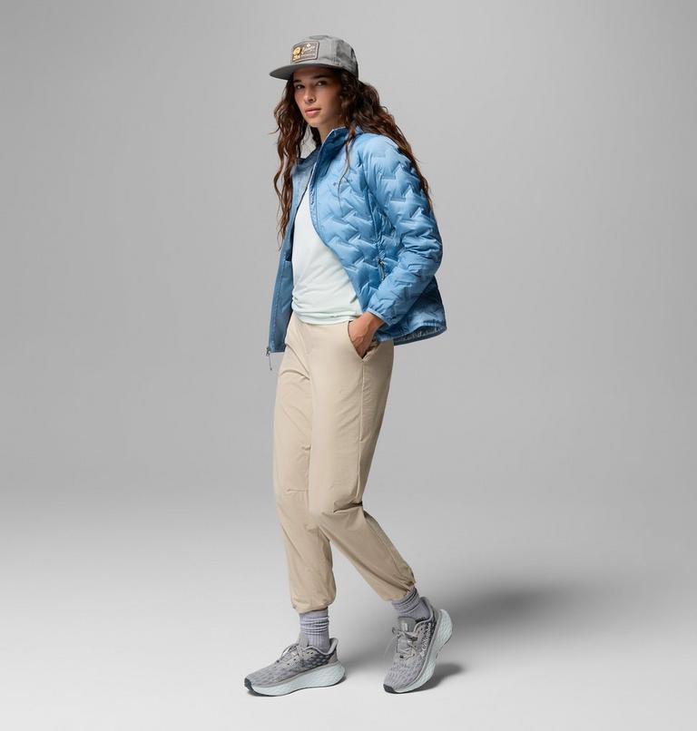 Women's Delta Ridge II Down Hooded Jacket, Color: Rainy Day, image 2
