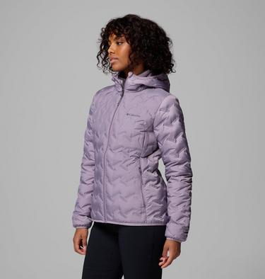 Women's Delta Ridge II Down Hooded Jacket, Color: Shale Purple, image 8