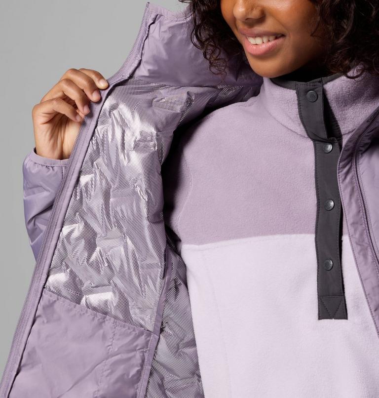 Women's Delta Ridge II Down Hooded Jacket, Color: Shale Purple, image 6