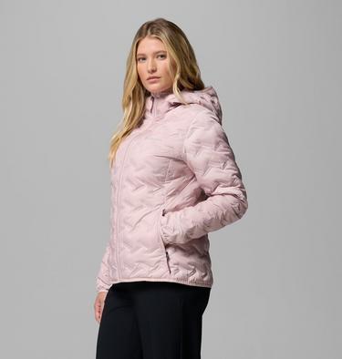 Women's Delta Ridge II Down Hooded Jacket, Color: Mineral Pink, image 4