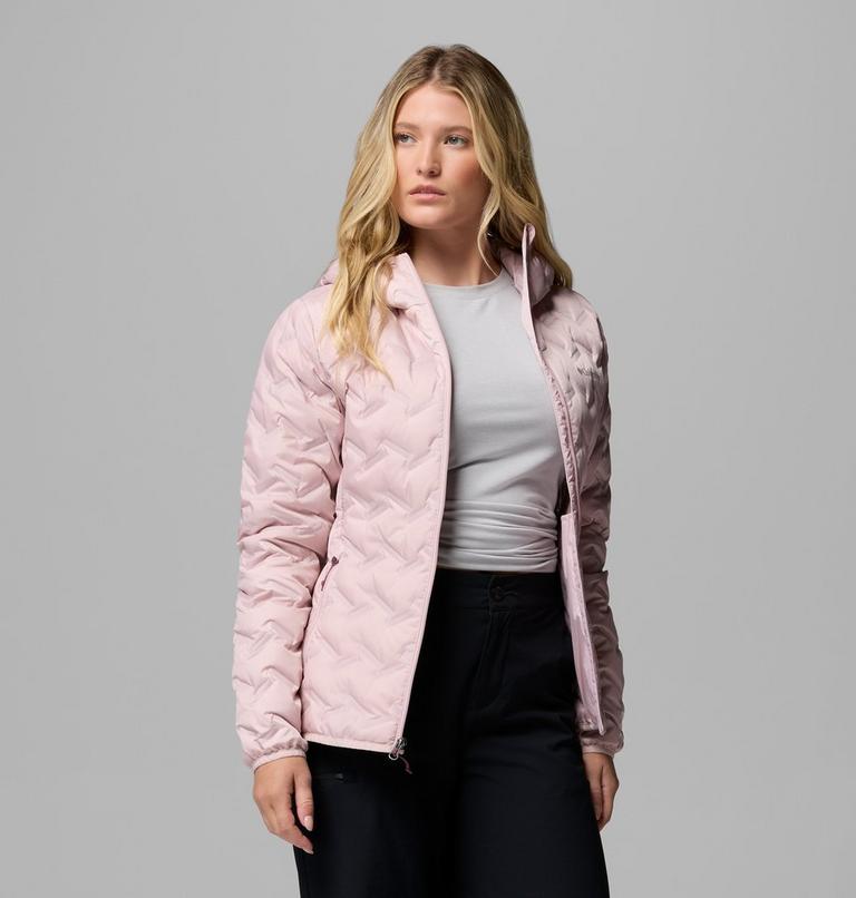 Women's Delta Ridge II Down Hooded Jacket, Color: Mineral Pink, image 5