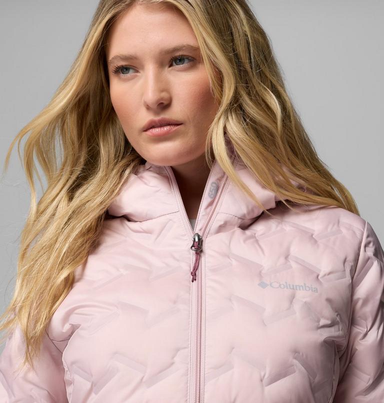 Women's Delta Ridge II Down Hooded Jacket, Color: Mineral Pink, image 7