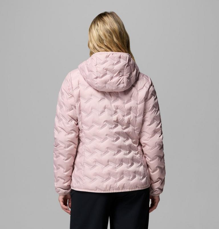 Women's Delta Ridge II Down Hooded Jacket, Color: Mineral Pink, image 3