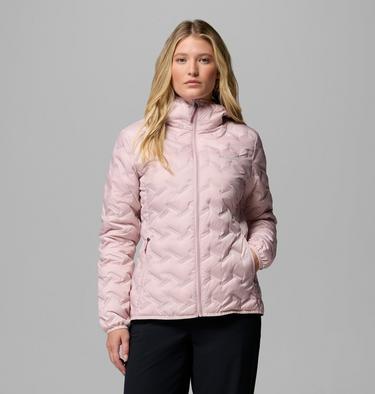 Women's Delta Ridge II Down Hooded Jacket, Color: Mineral Pink, image 1