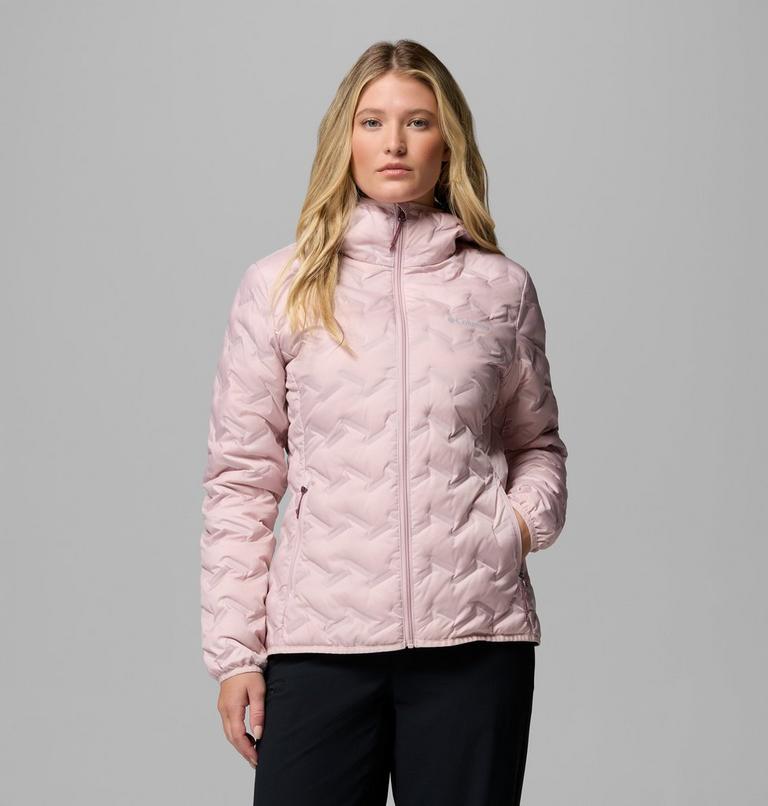 Women's Delta Ridge II Down Hooded Jacket, Color: Mineral Pink, image 1