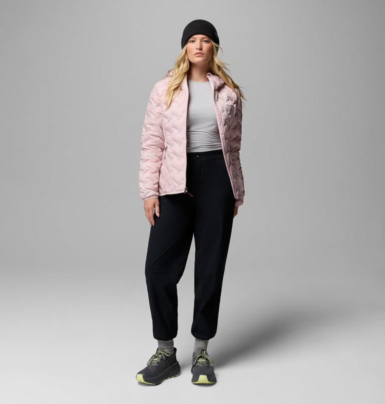 Women's Delta Ridge II Down Hooded Jacket, Color: Mineral Pink, image 2